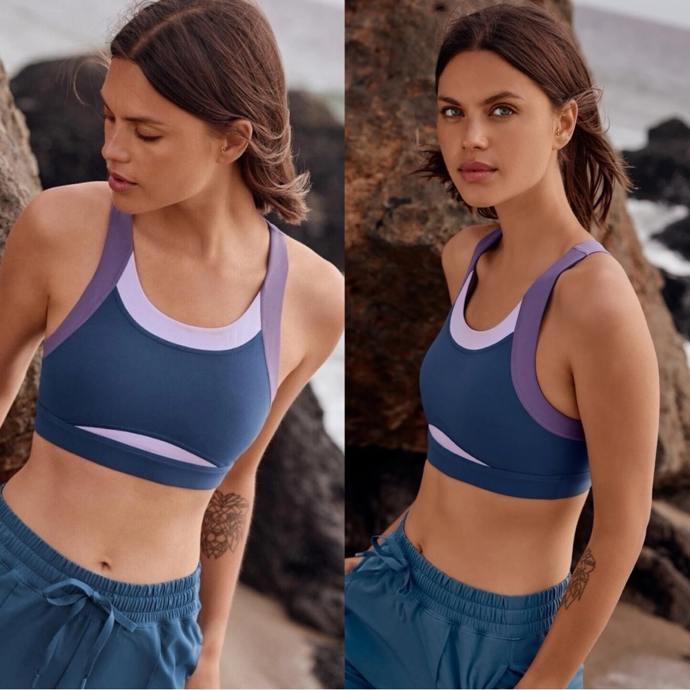 Johnny Was Calme Blue Elements High Impact Sports Bra
